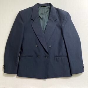Vtg Amherst Collection Navy Blue Boys Blazer Jacket Size 6 R Double Breasted USA